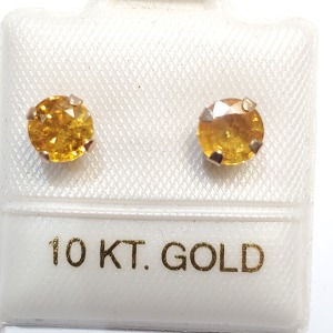 10K Yellow Sapphire Earrings