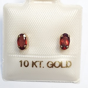10K Garnet Earrings