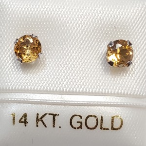 14K Citrine Earrings