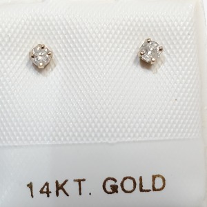 14K Diamonds(0.1ct) Earrings