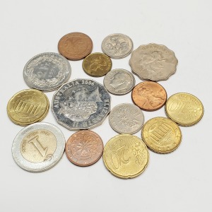 Pack Of 15 Mixed/International Coins