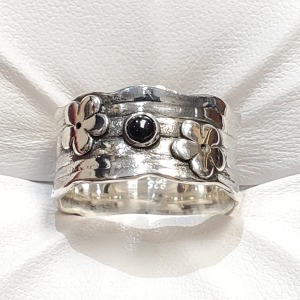 Silver Black Onyx Ring