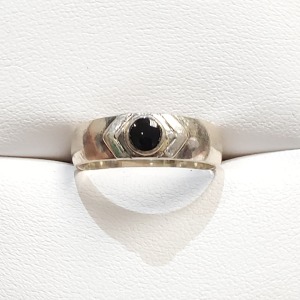 Silver Black Onyx Ring