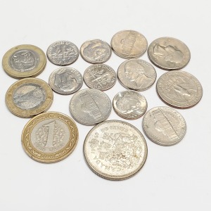 Pack Of 15 Mixed/International Coins