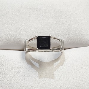 Silver Black Onyx Ring