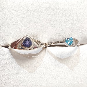 Silver Amethyst & Topaz Ring