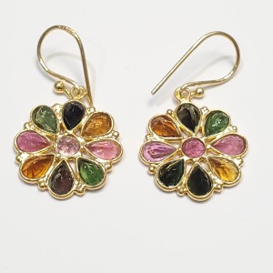Silver Tourmaline Earrings