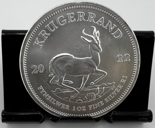 South African Krugerrand - 1 Troy Oz .999 Silver Round