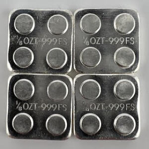 (4) 1/8 Oz Building Block Bar - .999 Pure Silver