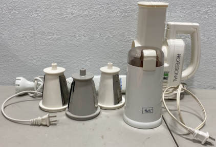 (1) Presto Salad Shooter Electric Slicer Shredder, (1) Pizza Cutter, and more!
