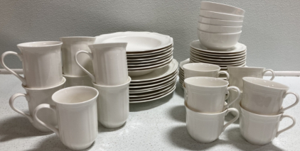 54pc White Dinnerware Set