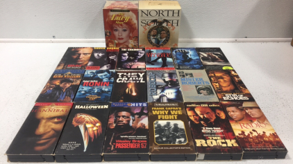 (18) Various VHS Movies, VHS The Lucy Show, VHS North and South Book 2