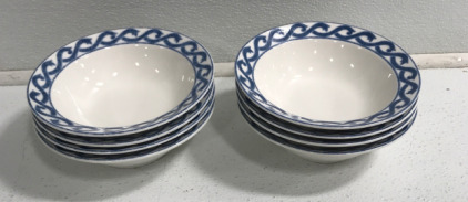 (8) Twilight Melody Rimmed Bowls