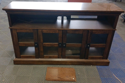 Wood Amd Glass Entertainment Center