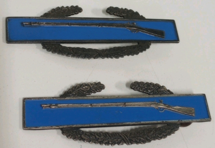 (2) WWII US Infantry Sterling Silver Medals