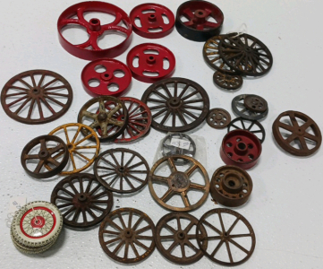 Vintage Cast Iron Model Tractor Wheels