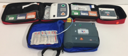 (1) WNL Products Defibrillator Practice-Trainer (1) Philips AED Defibrillator Trainer (1) XFT AED Defibrillator Trainor