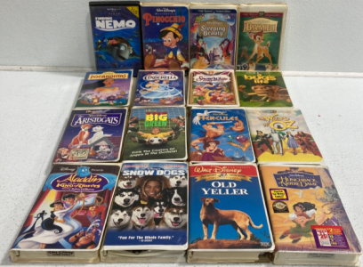 (16) Assorted Disney VHS Movies