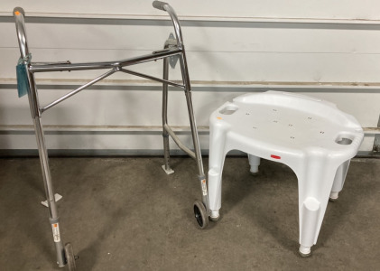 Folding Walker, Rubbermaid Shower Seat