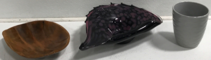 Purple Hat Vase, Decorative Bowl, Blue Vase
