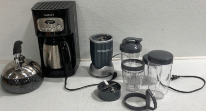 Nutribullet, Tea Kettle, Cuisinart Coffee Maker