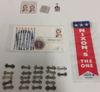 (17) Us Military Marksman Sub Category Medal (6) Pieces Of Richard Nixon Memorabilia