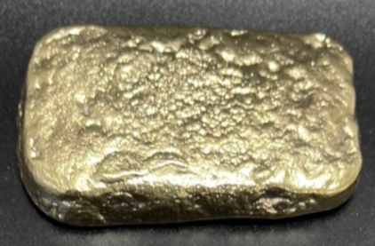(1) 255.40 Grams Gold Recovery Bar From Melted Computer Pins… (Unknown Gold Content)