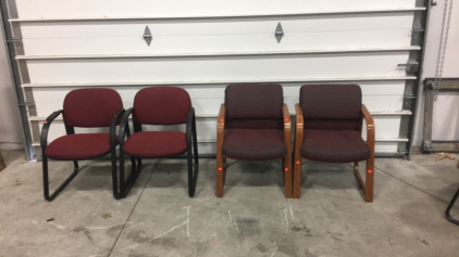 (4) Hon Brand Padded Waiting Room Style Chairs