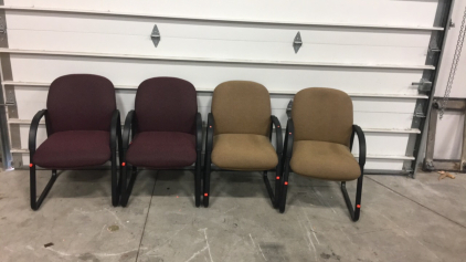 (4) Hon Brand Padded Waiting Room Style Chairs