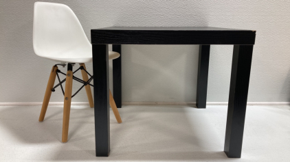 Small Black Table and Small White Chair