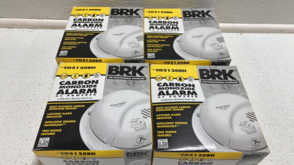 (4) BRK Carbon Monoxide Alarms