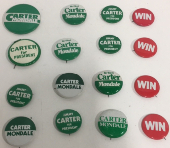 (16) Vintage Political Campaign Pins Including Jimmy Carter