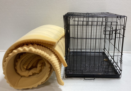 Small Dog Crate, Roll of Foam