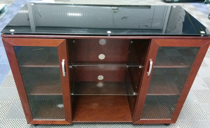 Glass And Wood Entertainment Center