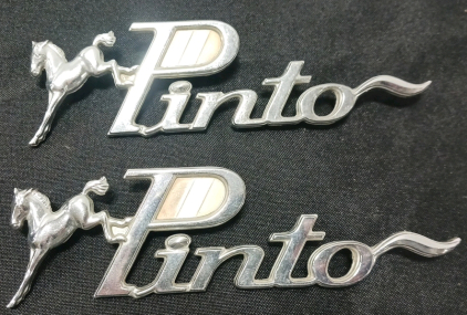 (2) Metal Pinto Emblems