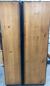 GE Double Door Refrigerator/Freezer W/ Wood Front Panels