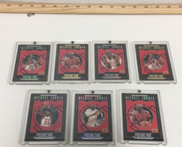 (7) 1995 Upper Deck “ Predictor” Michael Jordan Cards