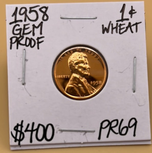 1958 PR69 Gem Proof Wheat Copper Penny