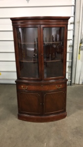 Wood Corner China Hutch