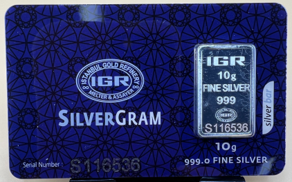 (1) 10g Silver Bar - IGR Carded