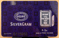 (1) 2.5g Silver Bar - IGR Carded