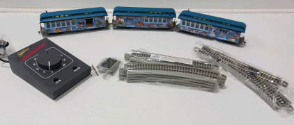 (3) Disney Train Cars, Tracks And Spectrum Controller