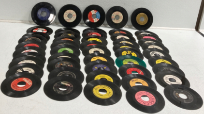 (50) Assorted Mini Vinyl Records