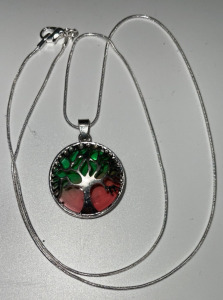 (1) Tibetan Silver Multicolored &ldquo;Tree Of Life&rdquo; .925 Necklace