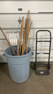 Hand Dolly, Garbage Bucket, Shovels, Brooms, Yard Tools