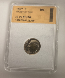 1967 P Roosevelt dime