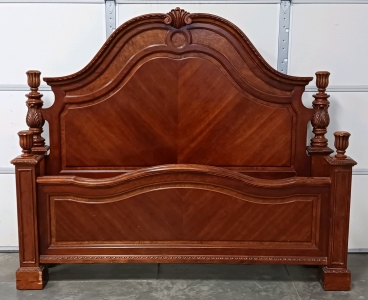 Elegant Beautiful King-Size Headboard and Footboard Set