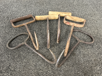 (6) Vintage Hay Hooks