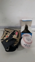 Baseball Glove with Diamond Brand Softball