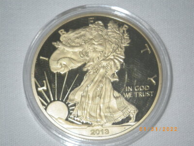 Gold Plated 1 Ounce Liberty Coin